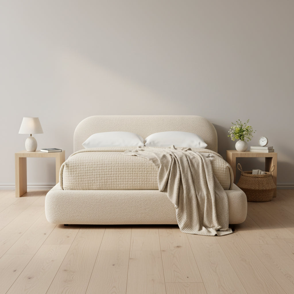 Beige Second Bedroom Bed