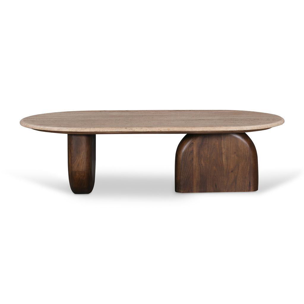 Walnut Wood Round Coffee Table