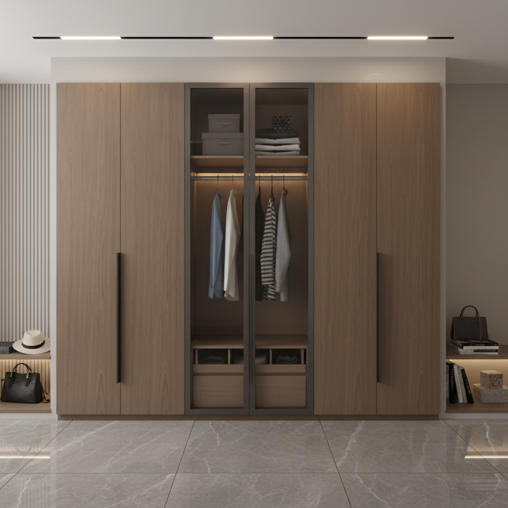 Dark Wood LED Dressing Unit