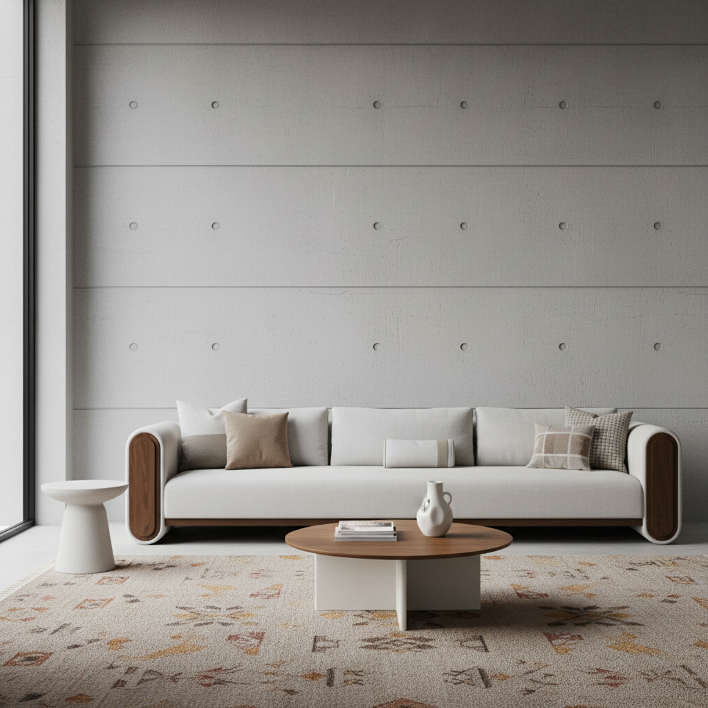 Beige Comfort 3-Seater Sofa