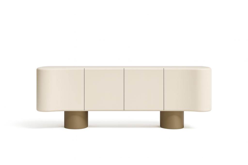 Beige Curved Buffet