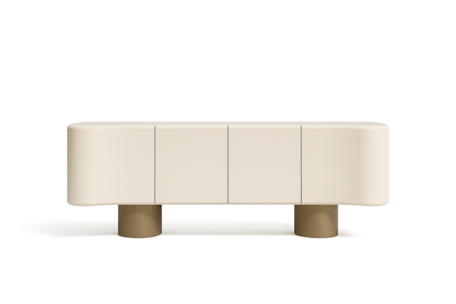 Beige Curved Buffet