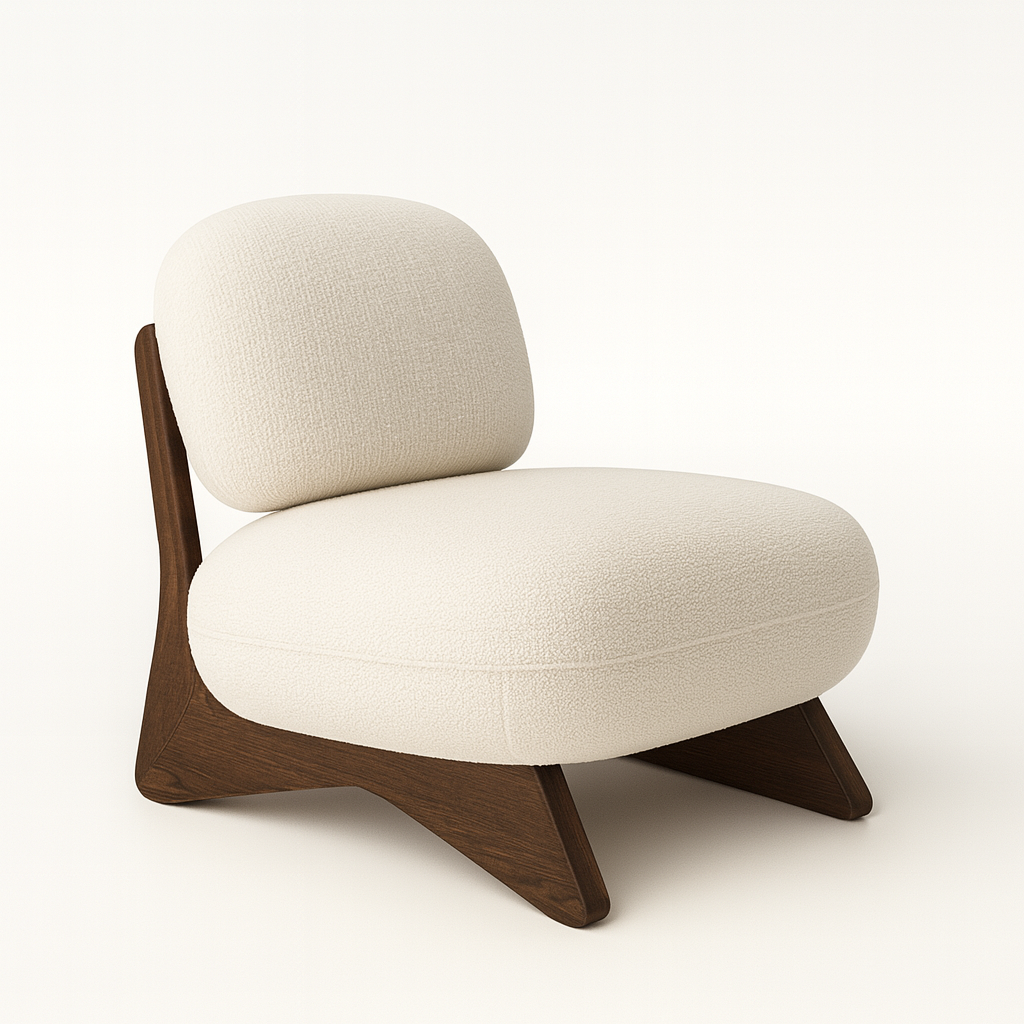 Wood-Base Living Chair
