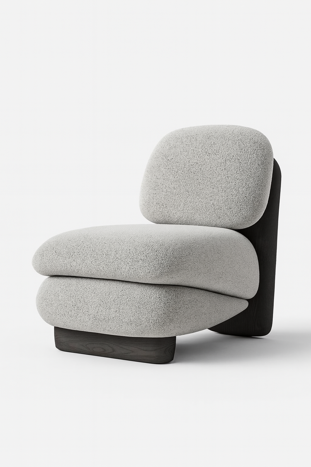 Greyish Wood Cozy Living Chair