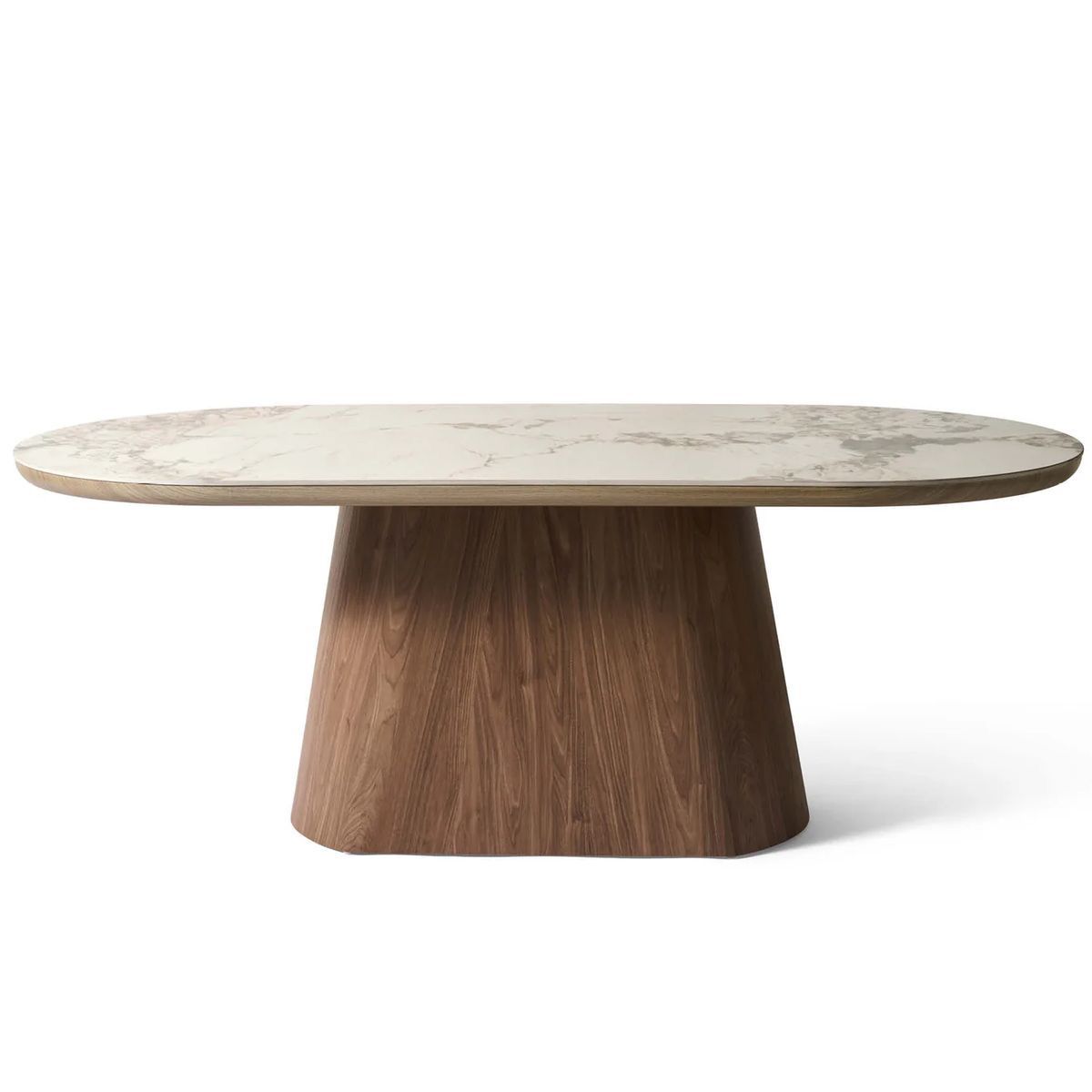 Marble-Effect Wood Coffee Table