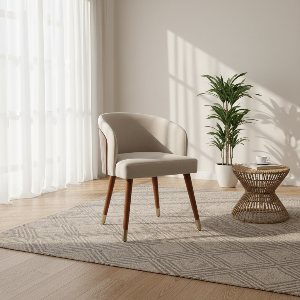 Curved Padded Dining Chair