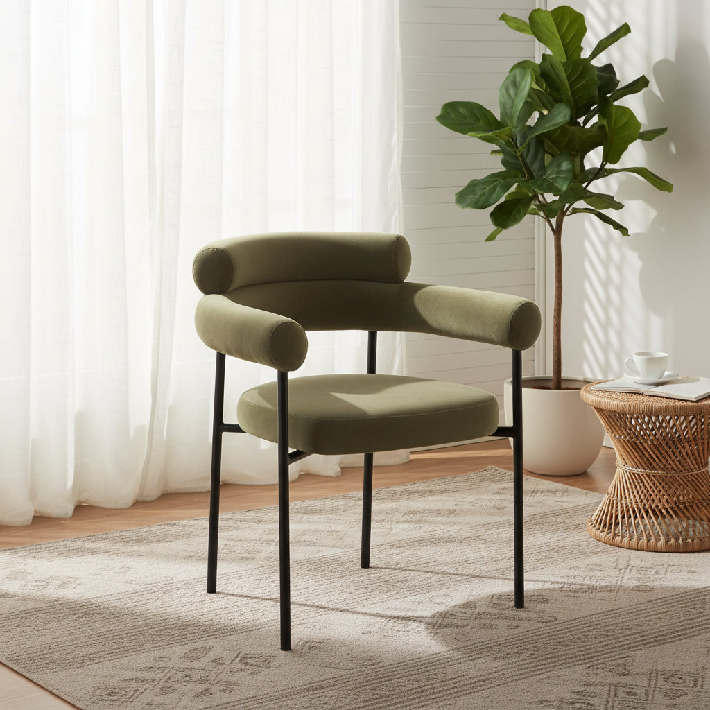 Olive Metal Dining Chair