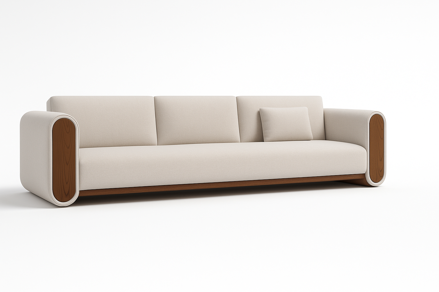 Beige Comfort 3-Seater Sofa