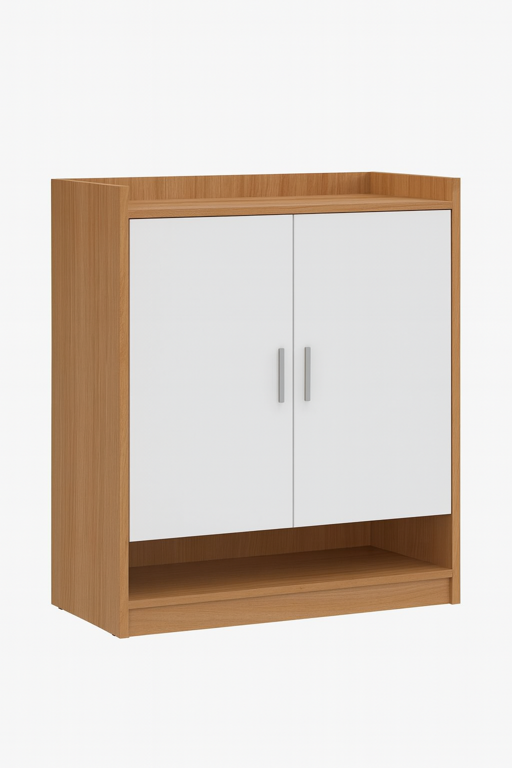 White & Light Wood Shoe Storage Unit