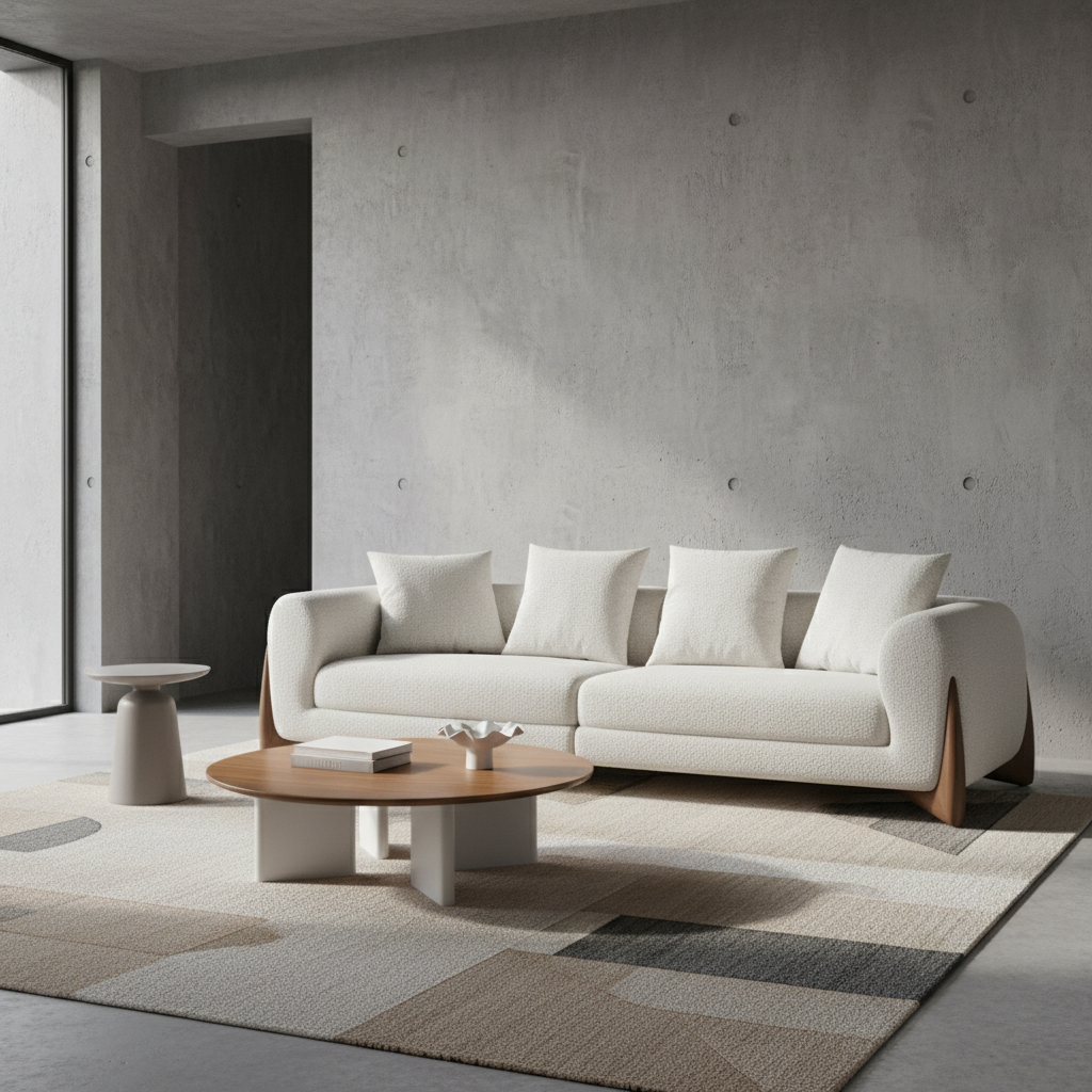 Beige Luxe 3-Seater Sofa