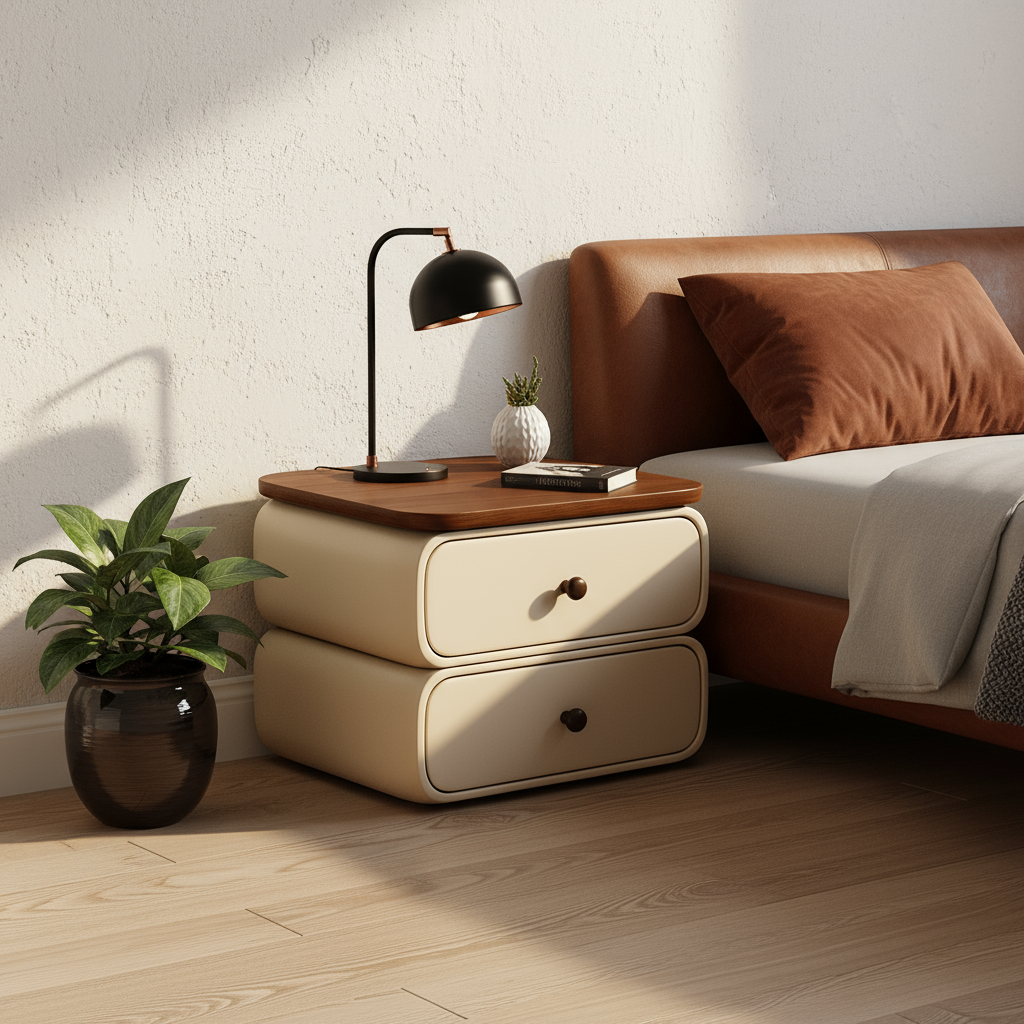 Elegant Wood Bedside