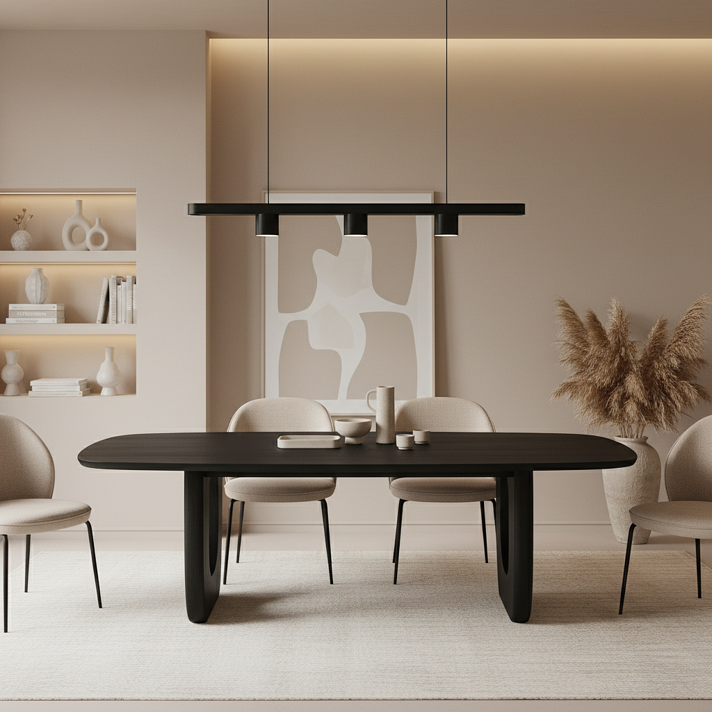 Smoked Oak Dining Table